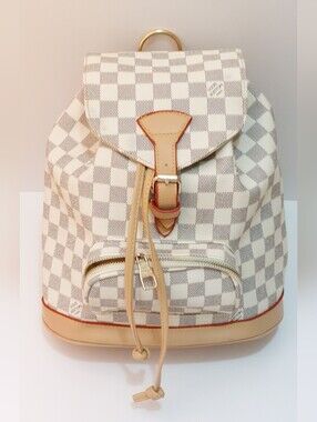 SALE White& Gray Checkerboard Backpack